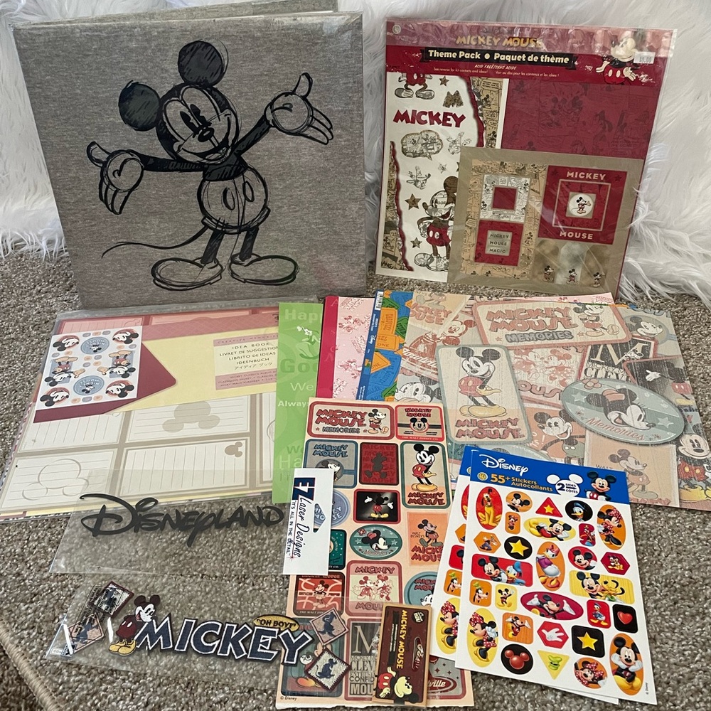 Mickey Mouse album and paper kits - brand new
